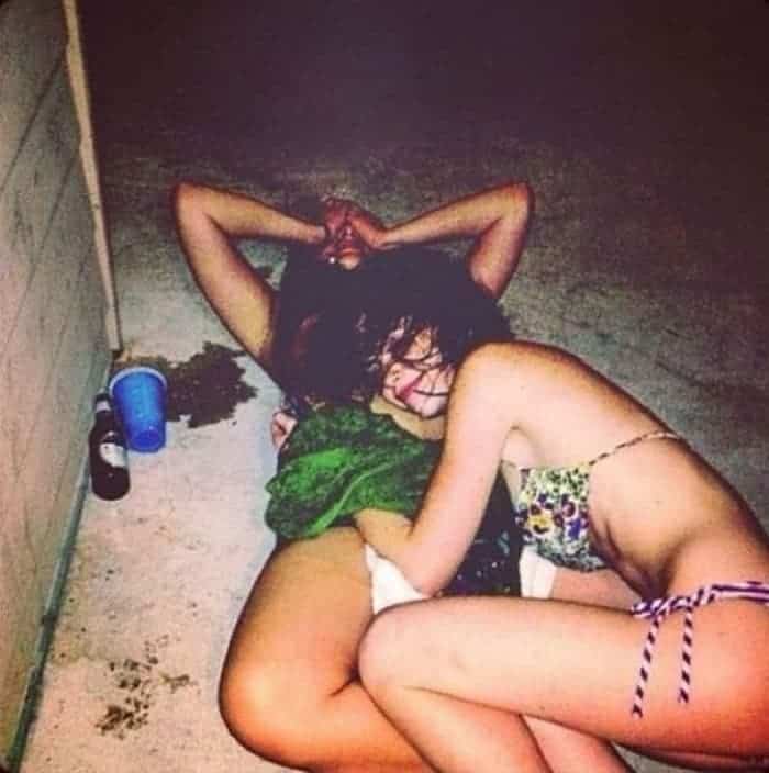 Drunk girl strip