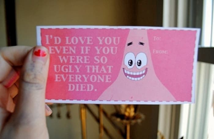 Weird valentines day card