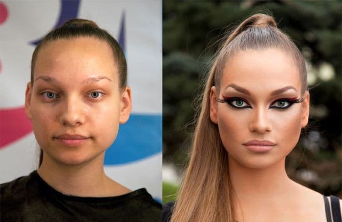 58 With and Without Makeup Pictures of Girls That Will Shock You - 18