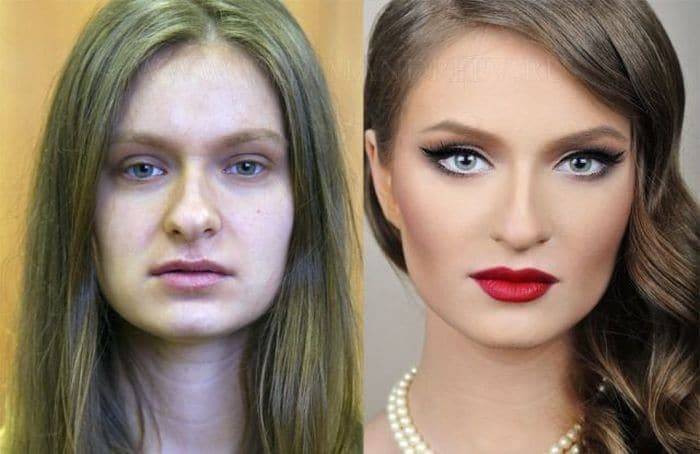 58 With and Without Makeup Pictures of Girls That Will Shock You - 45