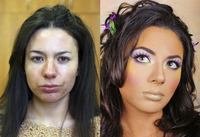 58 With and Without Makeup Pictures of Girls That Will Shock You - 52