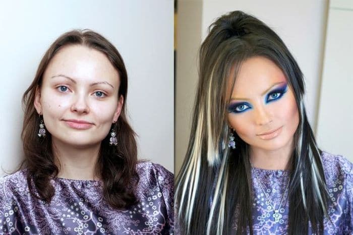 58 With and Without Makeup Pictures of Girls That Will Shock You - 53