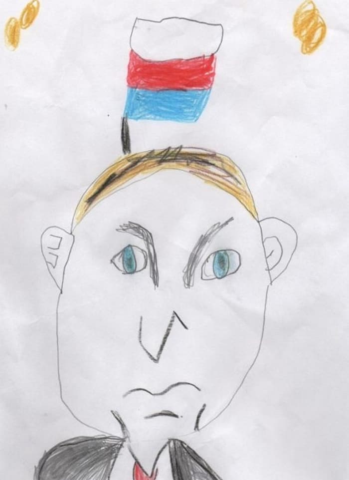 27 Funny Drawings of Putin By Russian Kids Will Make You LOL -02
