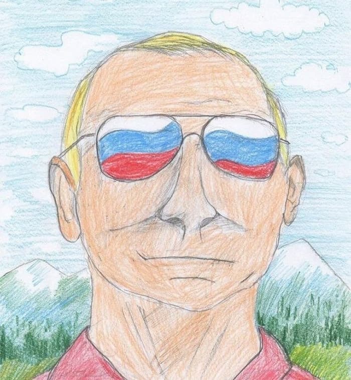 27 Funny Drawings of Putin By Russian Kids Will Make You LOL -26